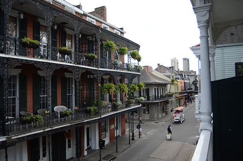 New Orleans hotel balcony