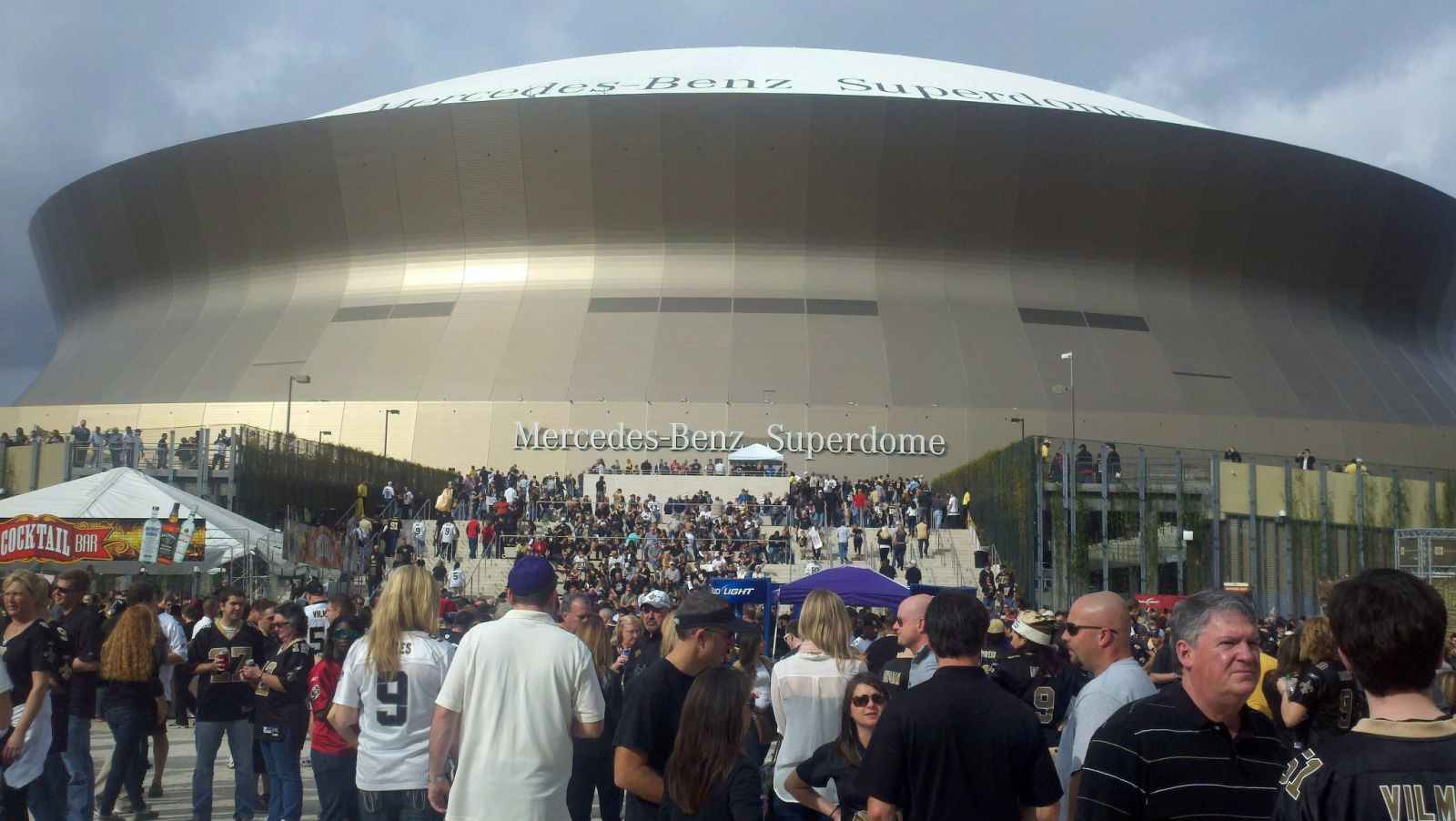 Outside the Superdome before a Saints game